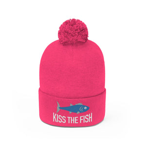 Kiss the Fish Pom Pom Beanie