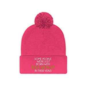 Broadway Veins Pom Pom Beanie