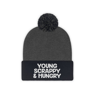 Young Scrappy Hungry Pom Pom Beanie