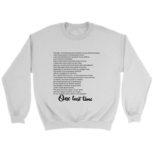 Load image into Gallery viewer, One Last Time Crewneck Sweatshirt