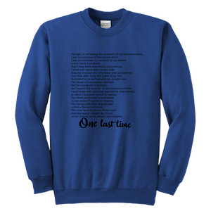 One Last Time Youth Crewneck Sweatshirt