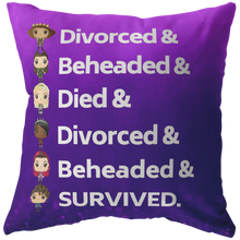 Load image into Gallery viewer, Six the Musical Throw Pillow