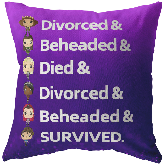 Six the Musical Throw Pillow