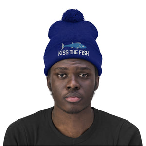 Kiss the Fish Pom Pom Beanie
