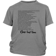 Load image into Gallery viewer, One Last Time Youth T-Shirt