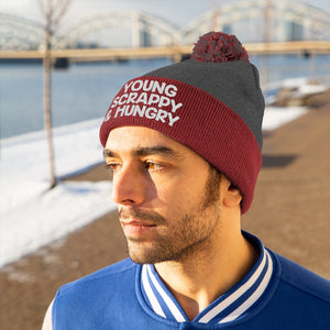 Young Scrappy Hungry Pom Pom Beanie