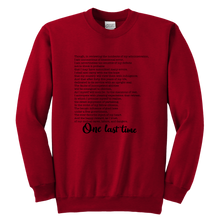 Load image into Gallery viewer, One Last Time Youth Crewneck Sweatshirt