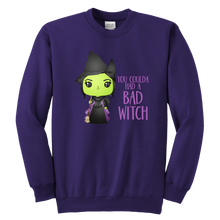 Load image into Gallery viewer, Bad Witch Youth Crewneck Sweatshirt