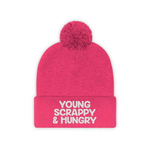 Young Scrappy Hungry Pom Pom Beanie