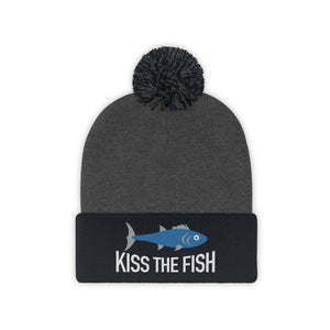 Kiss the Fish Pom Pom Beanie