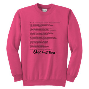 One Last Time Youth Crewneck Sweatshirt