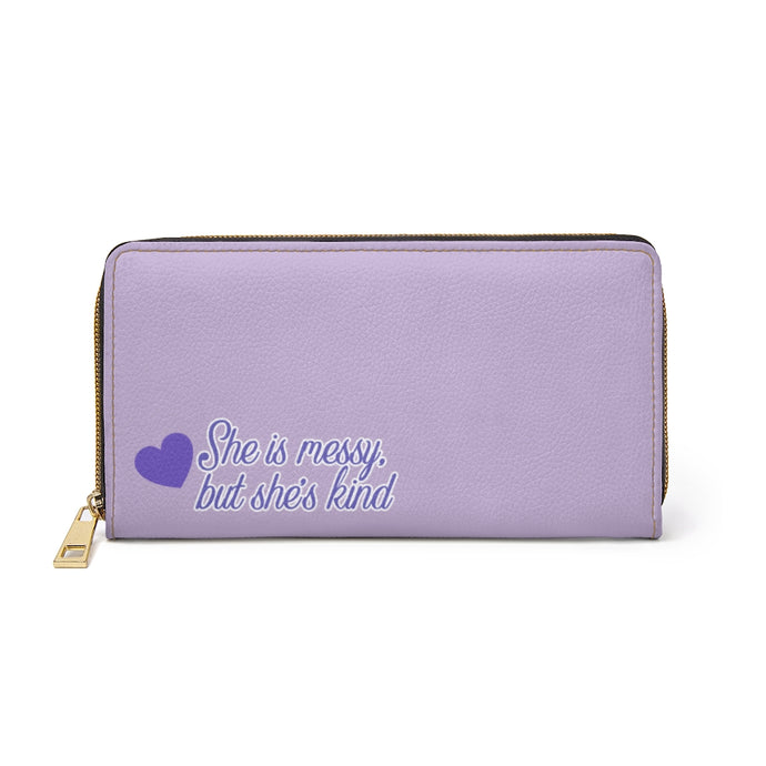 She is Messy Zipper Wallet