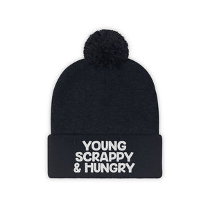 Young Scrappy Hungry Pom Pom Beanie