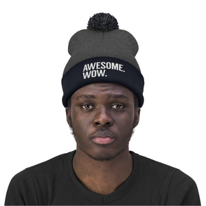 Awesome Wow Pom Pom Beanie