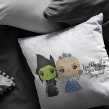 Load image into Gallery viewer, Elphaba &amp; Glinda Throw Pillow