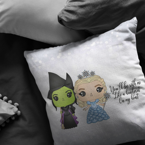 Elphaba & Glinda Throw Pillow