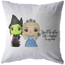 Load image into Gallery viewer, Elphaba &amp; Glinda Throw Pillow