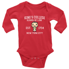 Load image into Gallery viewer, King&#39;s College Long Sleeved Infant Bodysuit