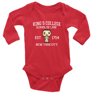 King's College Long Sleeved Infant Bodysuit