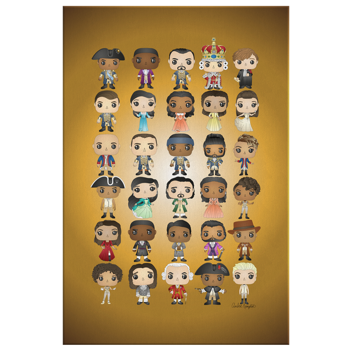 Hamilton Pop Chart (16X24 Canvas)