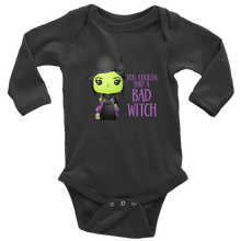 Load image into Gallery viewer, Bad Witch Long Sleeved Infant Bodysuit
