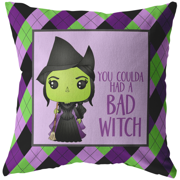 Bad Witch Throw Pillow