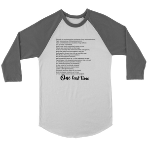 One Last Time Raglan T-Shirt
